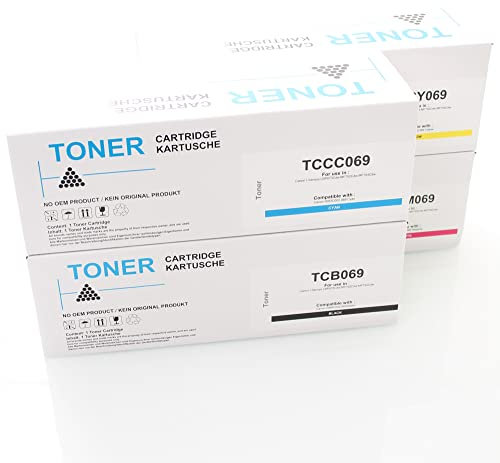 ABC Kompatibles Set 4X Toner (MIT CHIP) für Canon 069 I-Sensys LBP673Cdw MF752Cdw MF754Cdw