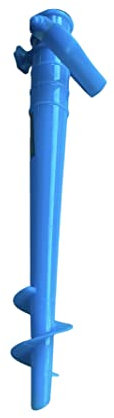 GMM Picchetto Puntale per Ombrellone da Spiaggia - Trivella per Ombrellone da Spiaggia - Base ombrellone da Spiaggia - Accessori Spiaggia - Colori Assortiti – 42 cm (Azzurro)