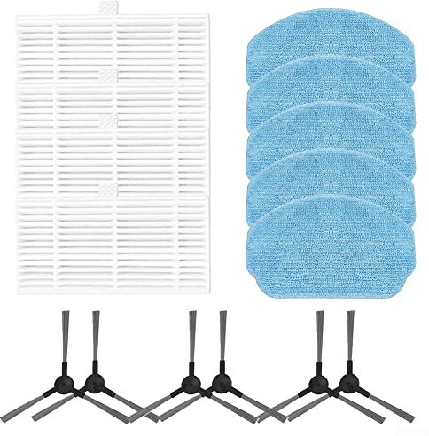 Pièces de rechange pour aspirateur robot BR150/BR151 2 en 1, robot aspirateur avec filtres, serpillère pour tampons, brosses latérales