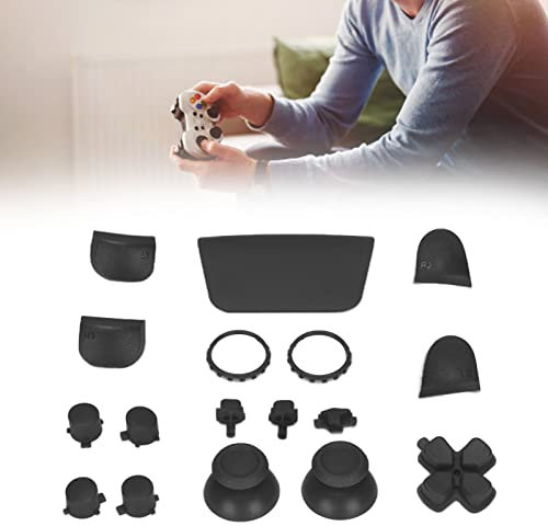 Ersatztasten-Set, Tasten-Reparaturset für Game-Controller (Schwarz)