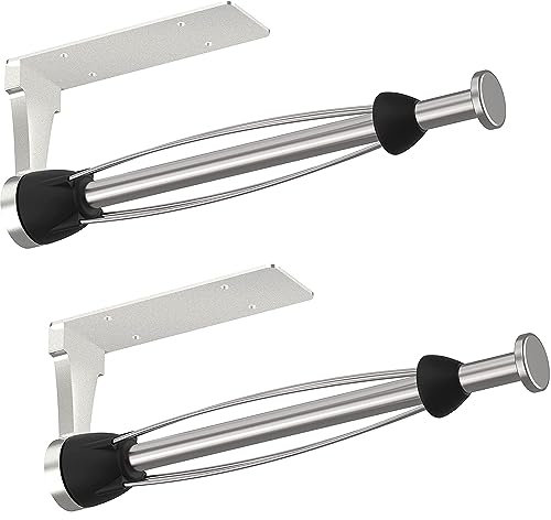 VEHHE Küchenrollenhalter Ohne Bohren, Schrank Edelstahl Küchenrollenhalter, Selbstklebende oder Schraubbefestigung Zewa Rollenhalter, 2er-Pack für Bad und Küche