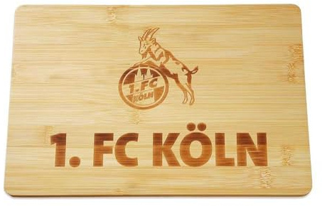 1. FC Köln Holzbrettchen - Logo - Bambus Schneidebrett Frühstücksbrettchen