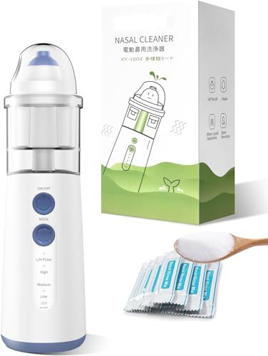 WINCARE Cuidado nasal para el limpiador nasal para alivio sinusal, kit de enjuague sinusoidal con 10 paquetes de sal, sistema de riego nasal portátil para niños y adultos, alternativas a Neti Pot