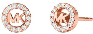Michael Kors – Premium Kors MK Roségoldfarbene Logo-Ohrstecker aus Sterlingsilber für Damen, MKC1727CZ791