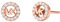 Michael Kors Women's Premium Kors MK Rose Gold-Tone Sterling Silver Logo Stud Earrings, MKC1727CZ791