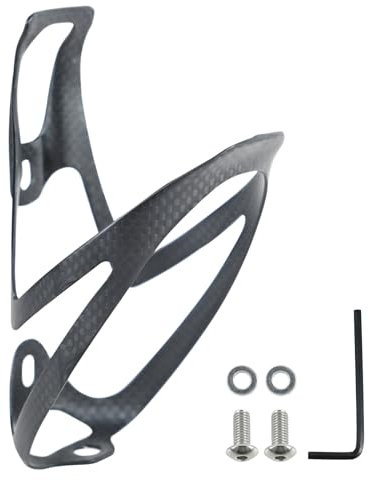 ROADNADO Carbon Fahrrad Flaschenhalter, Voll Carbon Flaschenhalter Wasserflaschenhalter, Ultraleicht Stark Glatte Kanten MTB Trinkflaschenhalter mit Montageteilen für Rennrad MTB Fahrrad -3K Matt