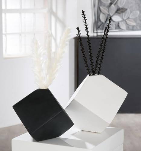 Gilde Keramik Vase Würfel VE 2 56526