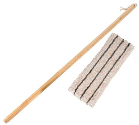 Paris Prix Balai en Bambou & Serpillière Mop 118cm Naturel