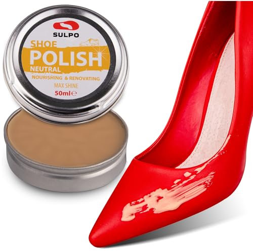 SULPO Cirage incolore - cirage chaussure cuir - teinture cuir - renovateur pour chaussures - cire d'imprégnation pour chaussures - crème nettoyante - d'entretien chaussure cuir - Boîte 50ml