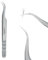 Natuhana Pince Extension Cils Volume Russe Professionnel en Acier Inoxydable Précis Droit et Courbé Nipper Pinces à Faux Cils Argenté (A-06)