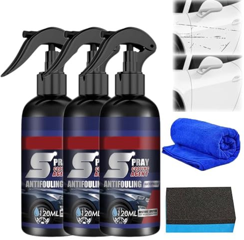Multi-functional Coating Renewal Agent, Car Coating Agent Spray, 3 in 1 High Protection Quick Car Coating Spray, Fast-Acting Coating Spray, Car Scratch Repair Nano Spray (3pcs)