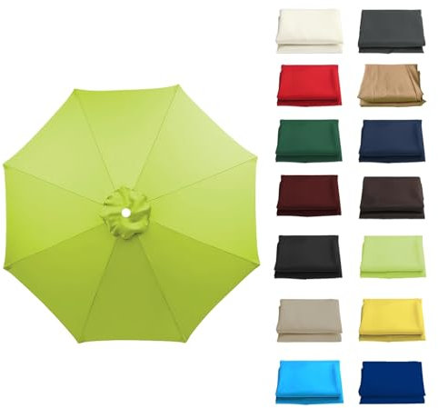 Toile De Rechange pour Parasol deporté 6 Baleines/8 Baleines de Jardin,2.7 M/3.0M, Auvent de terrasse, Ronde Parasol Toile De Rechange,Couverture de Rechange pour Parasol (auvent uniquement) ( Color :