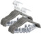 Stormix Baby Kleiderbügel, 24er-Pack Hosenbügel mit Clips, 30 cm rutschfeste Kleiderbügel, Robuste Kinder Kleiderbügel für Hemden, Hosen, Röcke, Kleider, Jacken, Mäntel Grau