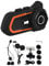 KICHI S2 Motorcycle Ski Helmet Bluetooth Headset BT5.1 Noise Reduction Double Intercom Riding Wireless Call Headset Orange