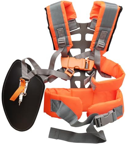QKTYB Tragegurt Motorsense, Universal Schultergurt Freischneider mit Doppelte Schulter, Gurt Freischneider Profi, Nylon Verstellbarer Tragegurt für Motorsense für Garten Gras Rasentrimmer