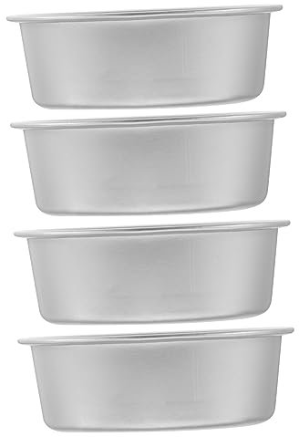 Hoement 4stücke Teiliges Aluminiumlegierung Kuchenformen Langlebig Hochtemperaturbeständig Antihaftbeschichtet Runde Backformen Für Zuhause Konditorei Und Bäckerei Für Muffins Kekse