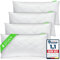 Gentle North Kopfkissen (50x80 cm groß) - 4er Set Kissen für Bett und als Dekokissen - Mit Reißverschluss für Füllung - Sofakissen - Zierkissen für Couch und Sofa - Ökotex - Waschbar bis 60° - Weiß