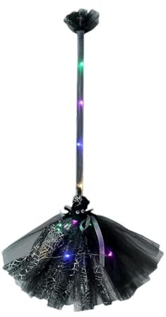 Escoba de bruja de Halloween – Escoba de bruja de Halloween, escoba de mago, accesorio de escoba de brujas, accesorios de disfraces, escoba de bruja, accesorios de disfraces, escoba de bruja