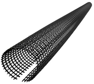 EraGreen Grille de protection anti-feuilles de 2 m de long pour gouttières de 125 à 150 mm - Protection de gouttière résistante aux UV - Noir - Grille de gouttière en plastique - Stop feuilles