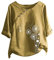 Damen Weihnachtsshirt Yoga Shirt Damen 2 in 1 Damen Bluse Sommer Kurzarm Damen Elegante Oberteile Boho Tunika Damen Sport Damen Oberteil bauchfrei Sport Crop top Damen Set langes Hemd Damen beige