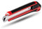 TOX Cuttermesser mit 18 mm Klinge, Teppichmesser mit ABS-Gehäuse und griffigem Schutzmantel, leichter Vorschub + Klingenwechsel, feste Arretierung, inkl. 2 Ersatzklingen, 1 Stück, 09790012