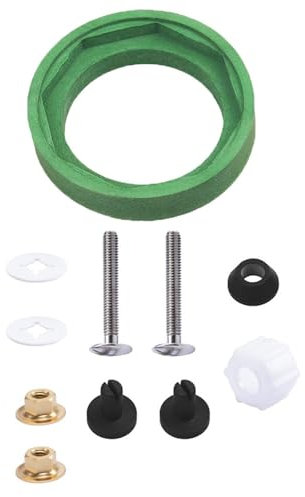 Dichtungssatz für Toilettenspülkasten und Schüssel, Dichtungsring für Wassertank, Toilettenersatzzubehör für Zuhause, Hotel, Büro(Ohne Schraubenschlüssel)