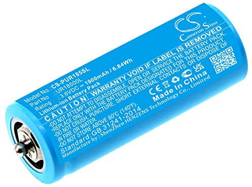 TollCor Batterie de rechange 1900 mAh/3,6 V pour Braun Ladshave Silk-epil 9, Silk-épil 9, édition limitée 2010, P/N : 703-0925, 81377206, 81489177, UR18500L, UR18500Y