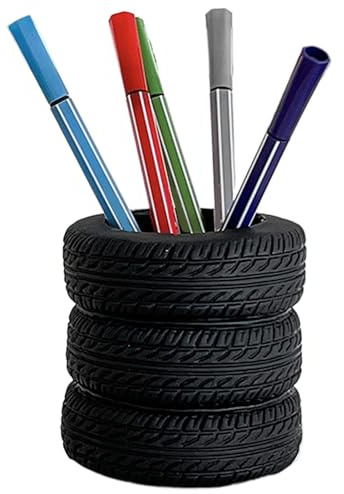 Reifenförmiger Schreibtisch-Stifthalter – kreative Dekoration, Ornamente, Reifen-Stifthalter, multifunktionale Aufbewahrung, Stifthalter, Autoreifen für Schule, Geschäft und Zuhause