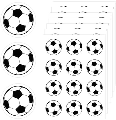 simarro Lot de 240 autocollants de football pour enfants, autocollants pour fans de football, fournitures de décoration de fête sportive, autocollant de récompense, autocollant de coupe du monde