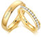 LeosHi Personalisierter Ring Schwarz Eheringe Edelstahl Set,Pärchen Ringe Mit gravur Paar Eheringe Partnerringe Verlobungsringe für Frauen,Wolfram Männer Ringe Größe 49 bis 70 (golden Ring für Paare)