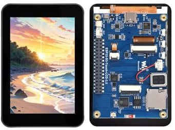 ESP32-S3 3.5 Zoll LCD Touch Display Entwicklungsboard, ESP32-S3 mit IPS Bildschirm 320×480 Pixel 262K Farbe, Onboard Kamera Interface und Audio Codec, etc, Unterstützt AI-Sprachinteraktion