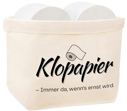 Yezirzax Toilettenpapier Aufbewahrung Aus Stoff, Klopapier Aufbewahrungsbeutel 25x22x15cm, Lustige WC Papier Aufbewahrung, Klorollenaufbewahrung Für Badezimmer