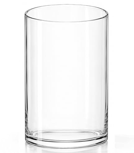 Royal Imports Flower Glass Vase Decorative Centerpiece For Home Or Wedding - Cylinder Shape, 6 Tall, 3.5 Opening, Clear | Cylinder Vases for Centerpieces for Tables, Floating & Votive Candle Holders Wedding Decor, Storage, Home & Event Decorations