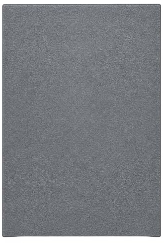 casa pura Teppich Läufer London - Meterware - Teppichläufer für Wohnzimmer, Flur, Küche - Flacher Schlingenflor (Dunkelgrau - 80x500 cm)
