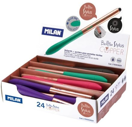 MILAN Expositor 24 bolígrafos S1 Stylus Copper