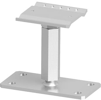 TERGATO BASE Light 200 Pfostenträger höhenverstellbar bis zu 65 mm - Konstruktiver Holzschutz mit Zink-Nickel-Beschichtung, Ohne Vorbohren & Fräsen