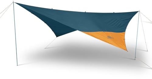 Kelty Noah's Tarp Sonnenschutz und Mehrzweck-Markise, Regenschutz, tragbar, UV-Schutz, wasserdicht und langlebig, 3 Größen für individuellen Stellplatz (2,7 m)