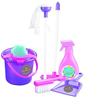 ODS- Set Pulizie, Colore Rosa, Viola, Bianco, 33365MSN