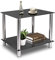 Greensen Table Basse en Verre trempé avec Pieds chromés, Table de Salon, Table d'appoint Design Industriel, 2 étages, Table en Verre avec Pieds chromés, Table de Salle de séjour, Noir