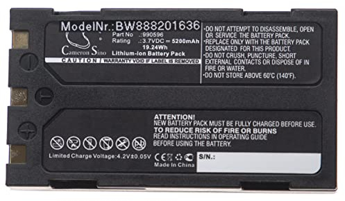 vhbw 1x Akku kompatibel mit Ridgid 40798, CA-100, Micro CA-25, CA-300, 37888, Micro CA-300 Messgerät (5200 mAh, 3,7 V, Li-Ion)