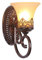 E27 Rustikal Wandleuchte Vintage Glas Design Klassisch Kerzen Wandspots Wandlampe für Retro Korridor Treppen Esszimmer Schlafzimmer Wohnzimmer Balkon Studie Büro Bar Badezimmer Spiegellampe 1-flammig