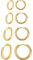 4 Paare Edelstahl Creolen Ohrringe Kleine Knorpel Hoop Ohrringe Nase Lippen Ringe für Männer und Damen (8 mm, 10 mm, 12 mm, 14 mm, Gold)