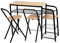 Urban living - Friends Bartisch mit 2 klappbaren Hockern und Stauraum - Schwarz