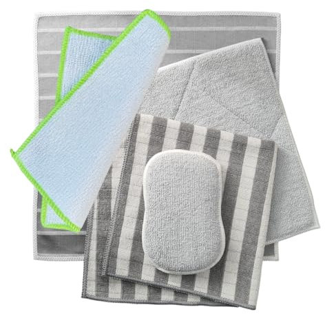 Bambusfaser Reinigungstücher 9er Set – Wiederverwendbare Wischtücher & Spültücher – Nachhaltig, Antibakteriell, Waschbar bei 60 °C – Für Küche, Bad, Fenster – Fusselfrei & Streifenfrei