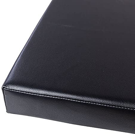 Premium Benutzerdefinierte Kunstleder Sitzkissen,Verdicken Atmungsaktiv Langer Hocker Sitzpolster Loungekissen Stuhlkissen Sofakissen-Schwarz 200x35x5cm(79x14x2inch)
