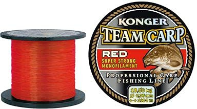 Konger Żyłka wędkarska Team CARP RED szybko opadająca 1000 m 0,20-0,40 mm żyłka sprężynowa (0,28/10,0 kg)