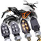 JMTBNO 4x E-geprüft Motorrad Blinker 12V Universal Motorrad 5LEDs Mini Blinker Bernstein Licht Wasserdichte Birne Kompatibel mit M8 Motorrädern