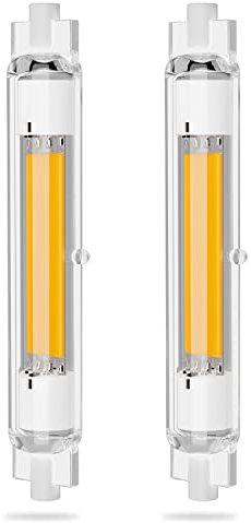 Ampoule LED R7S 118mm 30W Dimmable, Blanc Chaud 3000K, CRI 80+, Équivalent Lampe Halogène J118 300W, Angle de Faisceau 360°, 3000LM Ampoule 118mm R7S COB LED Lampe pour Applique Murale Lampadaire