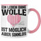 Trendation - Häkeln Zubehör Tasse Geschenk Stricken Geschenke Häkel Oma Mama Ein Leben Ohne Wolle (Rosa)