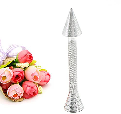 Wudaizhi 1pc Baking Pastry Cone Holder Aluminium Alloy Cake Piping Rod Icing Cream Rose Flower Sticks Cake Decoration Tools
